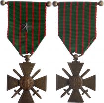 France Médaille Militaire Croix de Guerre  - 1914-1918- Première Guerre Mondiale - 1 étoile