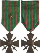 France Médaille Militaire Croix de Guerre  - 1914-1918- Première Guerre Mondiale - 1 étoile