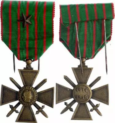 France Military Medal War Cross - 1914-1918 - WWI - 1 Star
