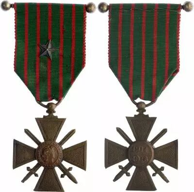 France Military Medal War Cross - 1914-1918 - WWI - 1 Star