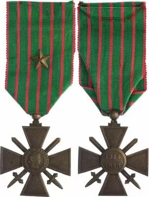 France Military Medal War Cross - 1914-1918 - WWI - 1 Star