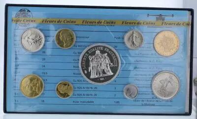 France Monnaie de Paris Uncirculated set - 9 coins - 1978