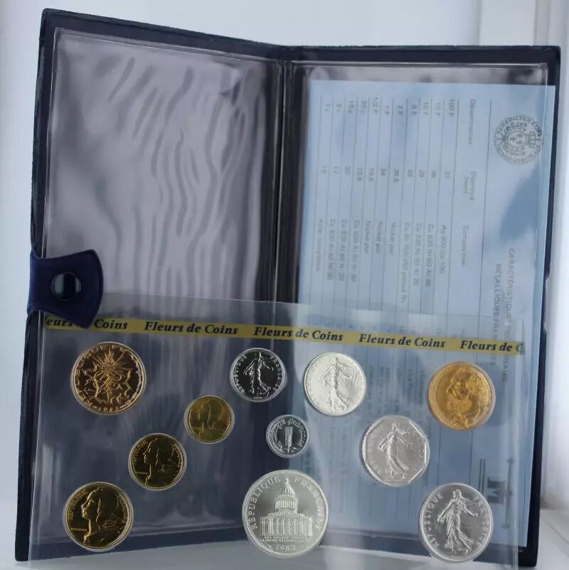 Coin France Monnaie de Paris Uncirculated set 1982