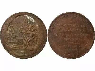 France Monneron - 5 Sols to the Oath, \ Departemens\  - 1792, Year IV Birmingham