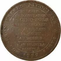 France Monneron - Cinq Sols to the Oath, \ Departemens\  - 1792, Year IV Birmingham