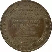 France Monneron - Cinq Sols to the Oath, \ Departemens\  - 1792, Year IV Birmingham