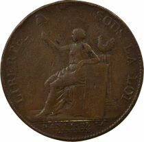 France Monneron de 2 sols &agrave; la Libert&eacute; - 1792 Soho