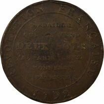 France Monneron of 2 sols to the Liberty - 1792 Soho