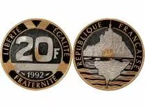 France MONT SAINT MICHEL - 20 FRANCS OR ARGENT 1992 \ Frappe BE\ 