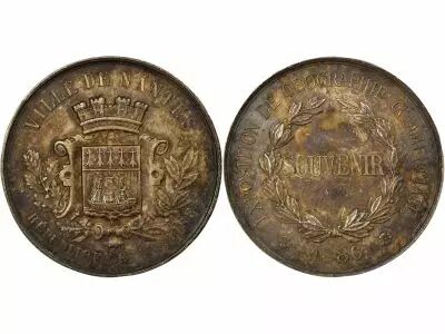 France Nantes, Commercial Geography Exhibition - Silver Medal - 1886