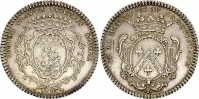 France Nantes (mayor), Mayor of Nantes, Ren� Darquistade - 1735 - Silver