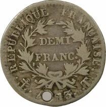 France Napoléon I - 1/2 Franc Argent, Cal. Révolutionnaire - An 13 T Nantes Percé