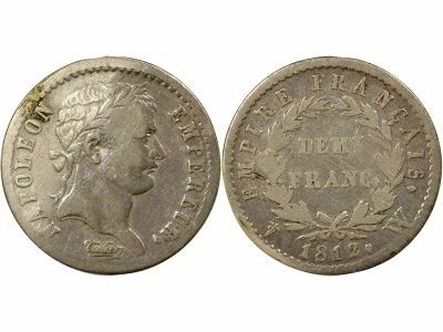 France Napol�on I - 1/2 Franc Argent, Empire - 1812 W Lille