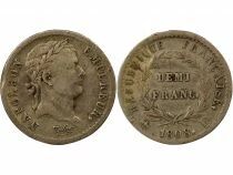 France Napoléon I - 1/2 Franc Argent, Tête laurée, République - 1808 D Lyon