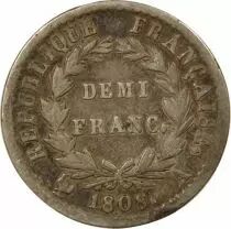 France Napoleon I - 1/2 Silver Franc, Laureate Head, Republic - 1808 A Paris