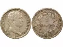 France Napoleon I - 1 Silver Franc, Laureate head, Republic - 1808  W Lille