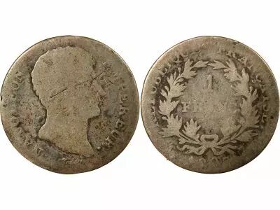France Napoleon I - 1 Silver Franc, Republic, Gregorian Calendar - 1807 W Lille