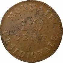 France Napoleon I - 10 Centimes, Siège d\'Anvers - 1814 W