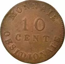 France Napoleon I - 10 Centimes, Siège d\'Anvers - 1814 W
