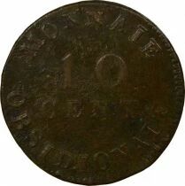 France Napoleon I - 10 Centimes, Si&egrave;ge d\'Anvers - 1814 W