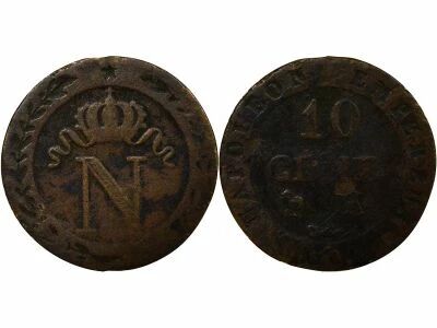France Napol�on I - 10 Centimes au N Couronn� - 1809 A Paris