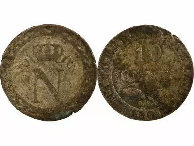 France Napoleon I - 10 Centimes with Crowned N - 1809 I Limoges
