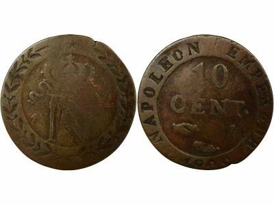France Napoleon I - 10 Centimes with Crowned N - 1809 I Limoges