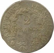 France Napoléon I - 2 Francs Argent, Cal. Révolutionnaire - An 13 Q Perpignan