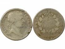 France Napoléon I - 2 Francs Argent, Empire - 1809 B Rouen