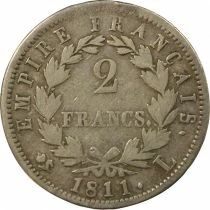 France Napoléon I - 2 Francs Argent, Empire - 1811 L Bayonne
