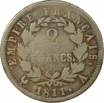 France Napoleon I - 2 Silver Francs, Empire - 1811 A Paris