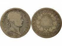 France Napoleon I - 2 Silver Francs, Empire - 1811 W Lille