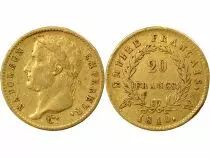 France Napoleon I - 20 Gold Francs, Empire - 1810 W Lille