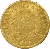 France Napoleon I - 20 Gold Francs, Empire - 1811 A Paris