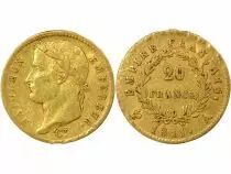 France Napoleon I - 20 Gold Francs, Empire - 1811 A Paris