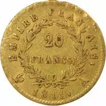 France Napoleon I - 20 Gold Francs, Empire - 1811 A Paris