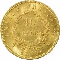 France Napol&eacute;on I - 40 Francs Or, T&ecirc;te laur&eacute;e, Empire - 1810 W Lille