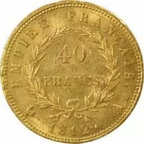 France Napoleon I - 40 Gold Francs, Empire - 1812 A Paris