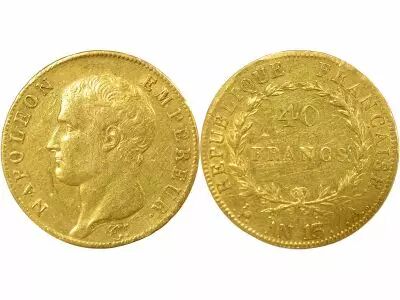 France Napoleon I - 40 Gold Francs, Republic, Rev. Calendar - Year 13 A Paris