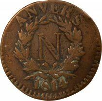 France Napoleon I - 5 Centimes, Si&egrave;ge d\'Anvers - 1814 Wolschot