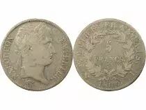 France Napoléon I - 5 Francs Argent, Empire - 1809 L Bayonne