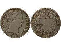 France Napol&eacute;on I - 5 Francs Argent, Empire - 1810 Q Perpignan