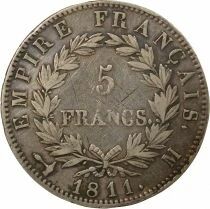 France Napol&eacute;on I - 5 Francs Argent, Empire - 1811 M Toulouse
