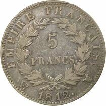 France Napol&eacute;on I - 5 Francs Argent, Empire - 1812 MA Marseille