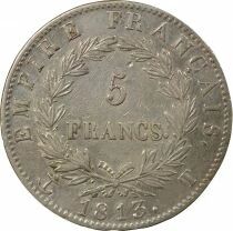 France Napoléon I - 5 Francs Argent, Empire - 1813 T Nantes
