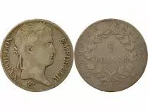 France Napoleon I - 5 Silver Francs, 100 Days - 1815 A Paris