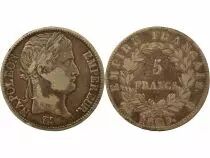 France Napoleon I - 5 Silver Francs, Empire - 1809 B Rouen