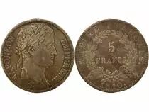France Napoleon I - 5 Silver Francs, Empire - 1810 A Paris
