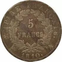 France Napoleon I - 5 Silver Francs, Empire - 1810 A Paris