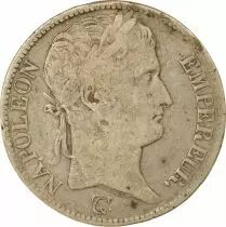 France Napoleon I - 5 Silver Francs, Empire - 1810 B Rouen
